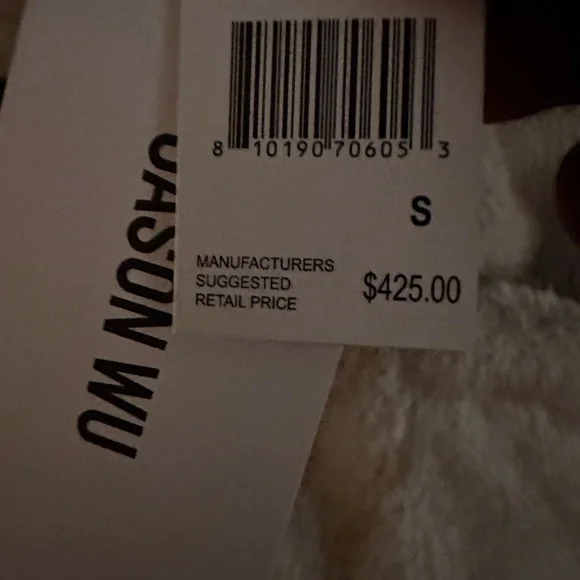 Jason Wu Faux Fur Teddy Jacket Ivory Cream Beige Sz S oversized fits to sz 8 - Picture 5 of 9